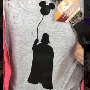 Darth Vader holding Mickey balloon vinyl Shirt